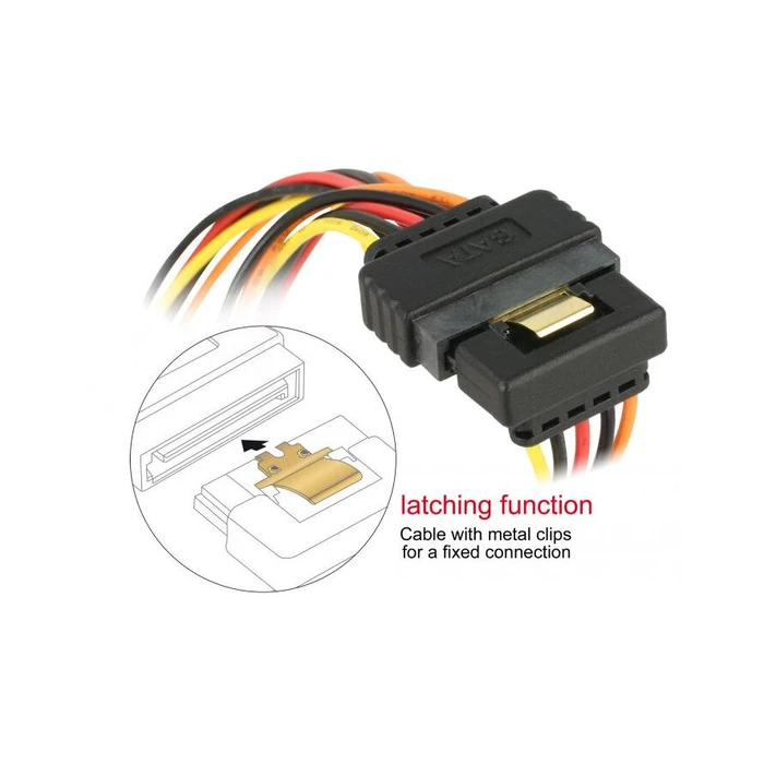 Καλώδιο Delock 15Pin SATA -> 2x 15Pin SATA M/F 30cm