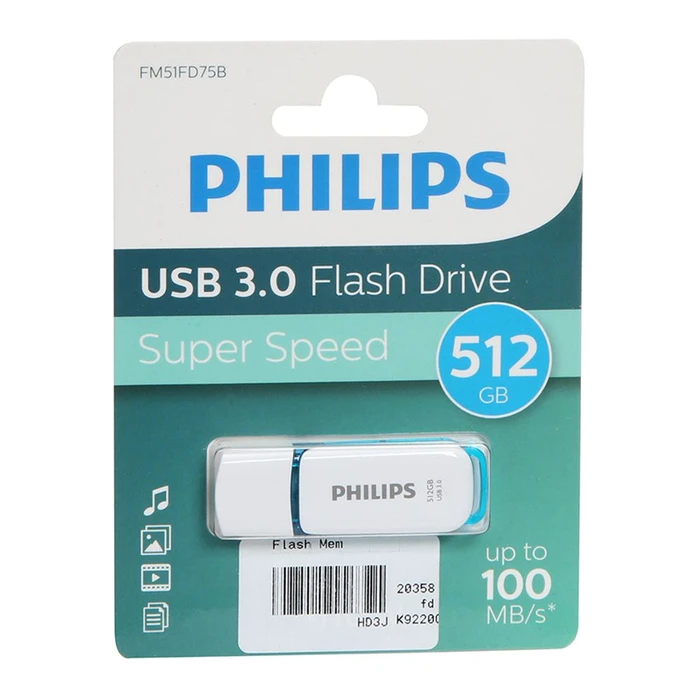 USB Flash 512GB Philips 3.0 Snow Edition Green