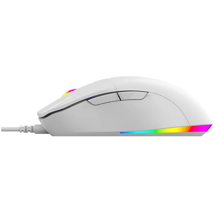Ποντίκι Gaming Ενσύρματο Lamtech RGB 6400DPI WHITE 'WHITE MOON'