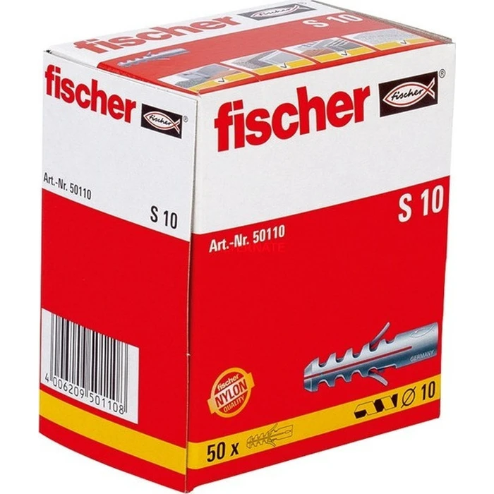 Ούπα Fischer plug S 10 50 pcs.
