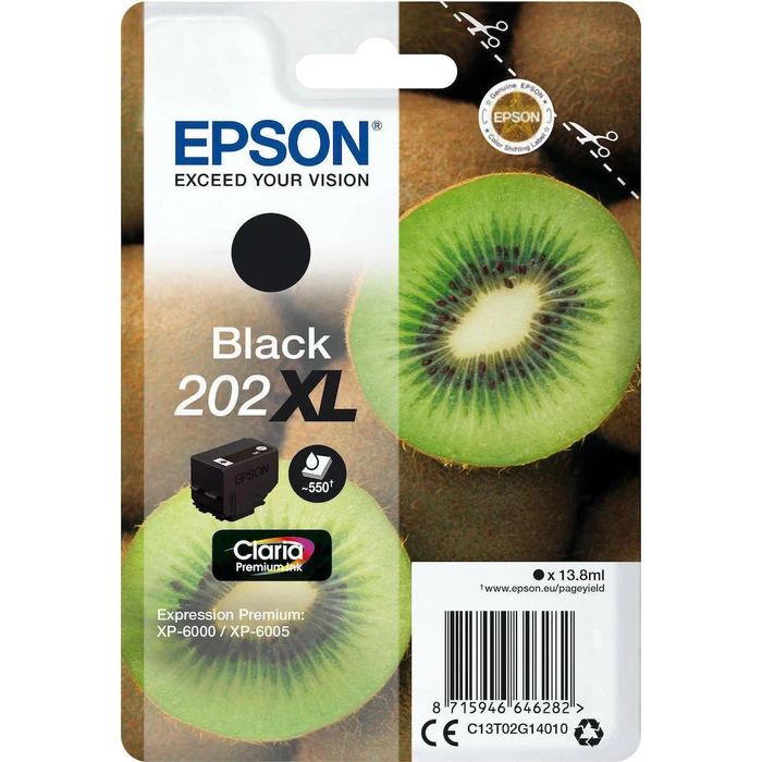 Μελάνι Epson black Claria Premium 202 XL T 02G1