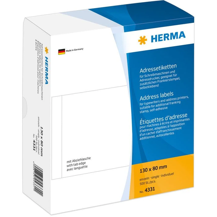 Ετικέτες Herma address labels White 130x80 mm 500 pcs