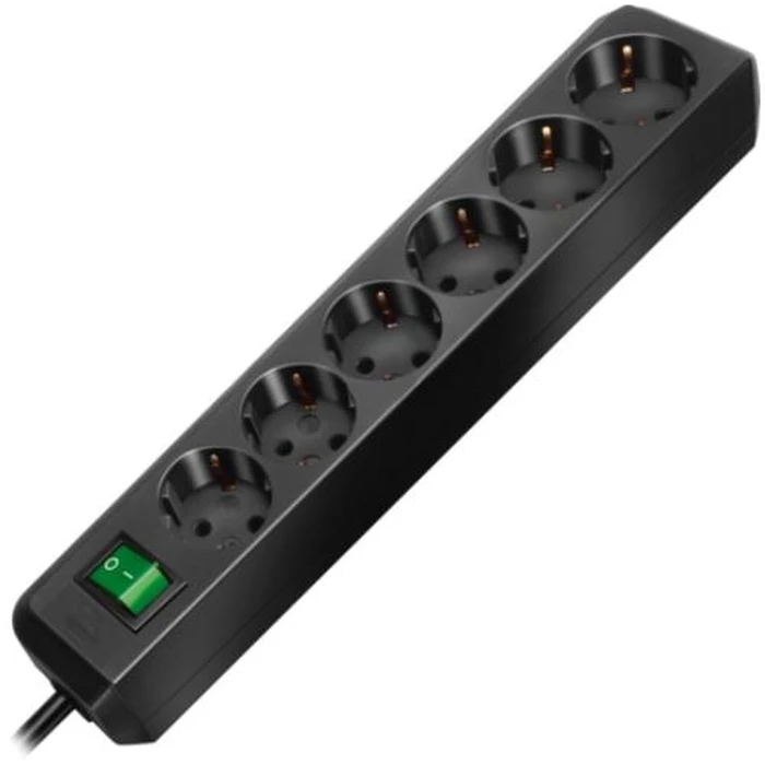 Πολύπριζο Brennenstuhl ECO-Line 6 fold black 1,5m + switch