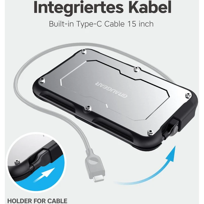 Θήκη για Σκληρό Δίσκο 2,5" GrauGear externes HDD/SSD USB 3.2 Spritzs