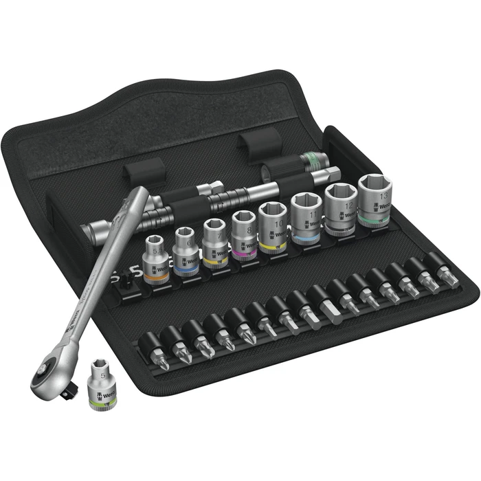 Σετ Εργαλείων Wera 8100 SA 7 Zyklop Metal ratchet set push-through square