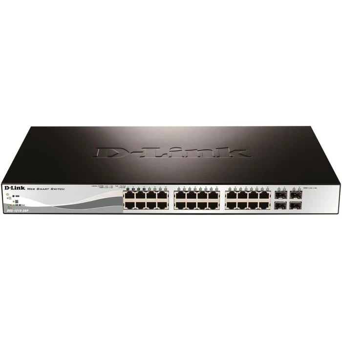 Network Switch 444mm D-Link DGS-1210-28P 4*Combo/24*GE PoE