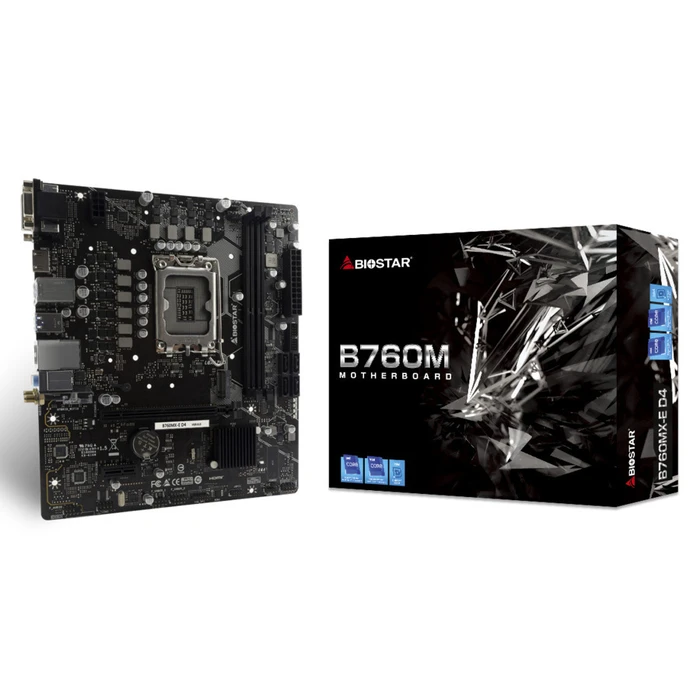 Motherboard Biostar B760MX-E D4 (B760,S1700,mATX,Intel)