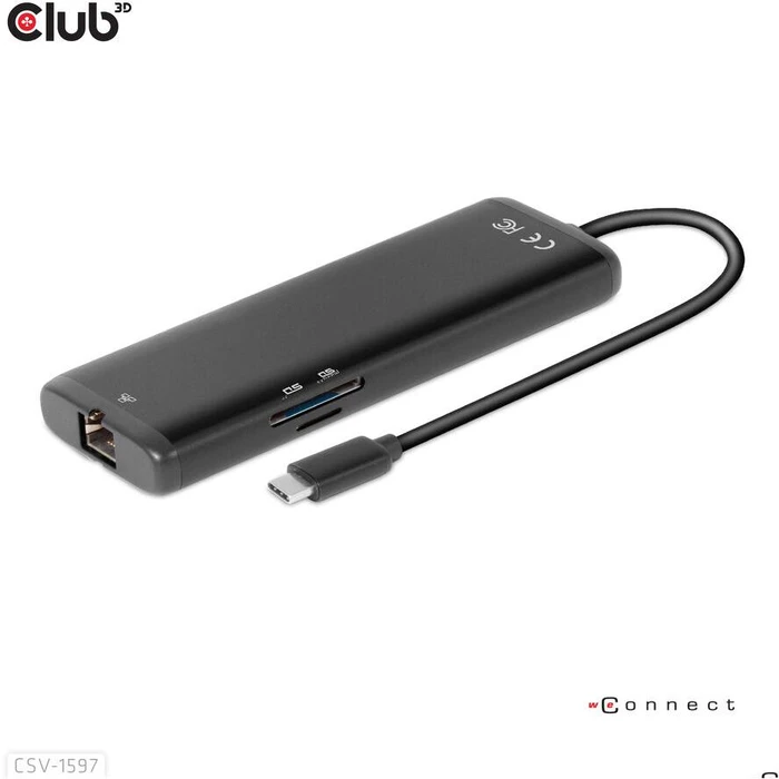 Docking Station Canyon USB-8-in1 USB-C > HDMI/DP/2xUSB/USB-C/RJ45 100W retail