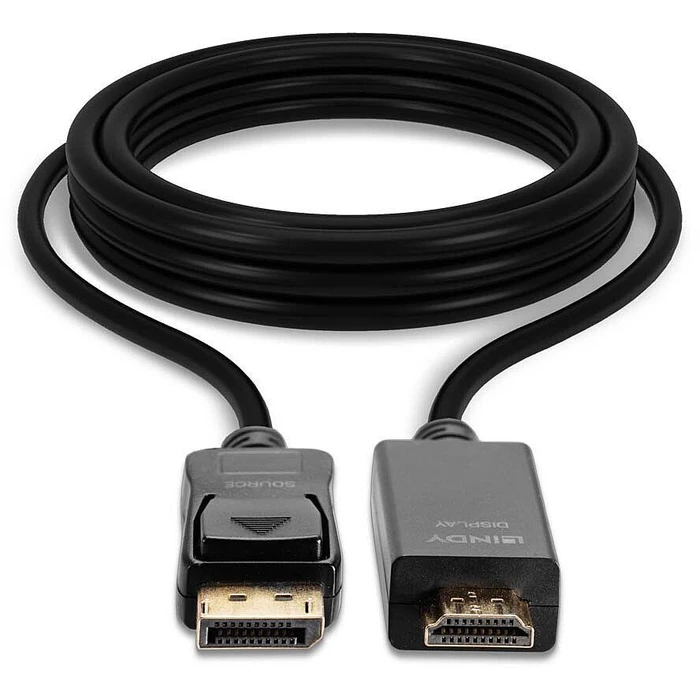 Καλώδιο DisplayPort Lindy to HDMI 4K30 (DP: passiv) 0.5m