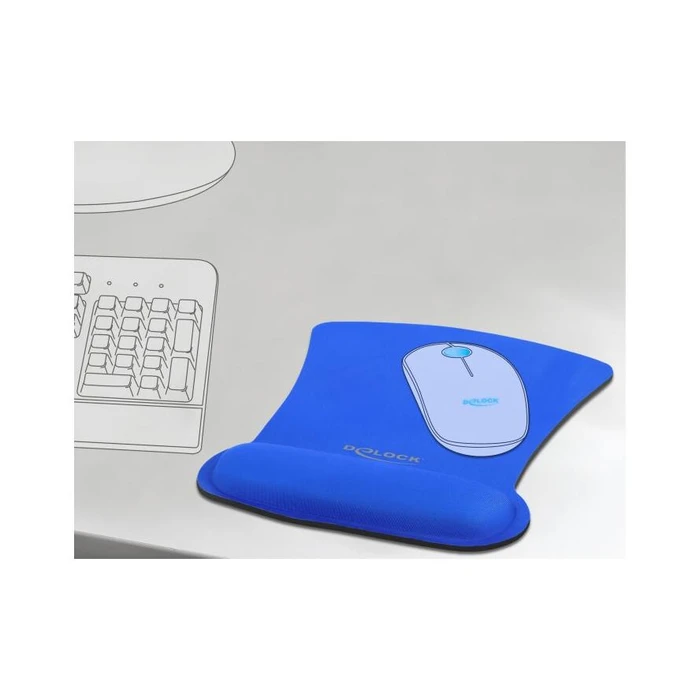 Mousepad Delock Ergon. με Στήριγμα Καρπού 245x206mm blue