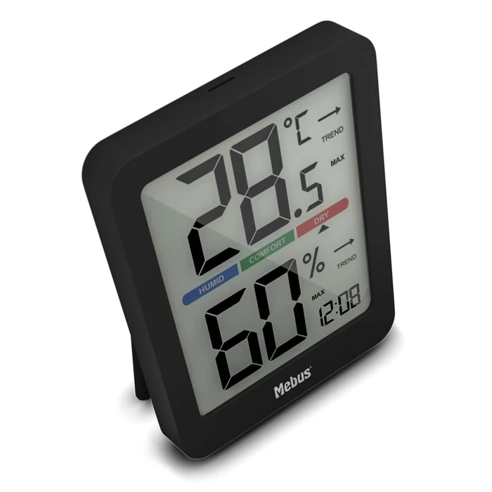 Θερμόμετρo & Υγρασιόμετρo Mebus 11115 Black