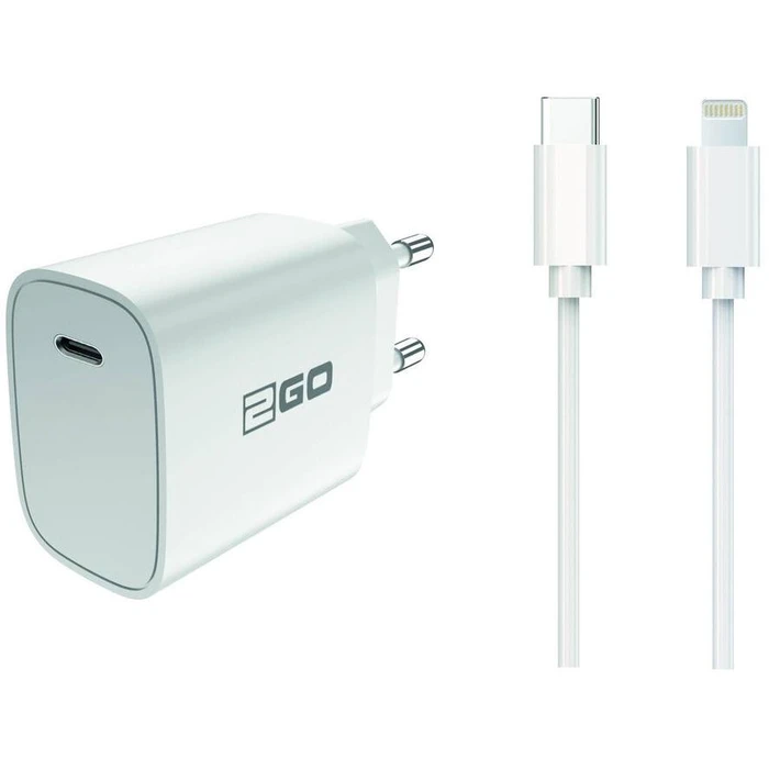 Φορτιστής Πρίζας 2GO White Lightning 1x USB Type-C