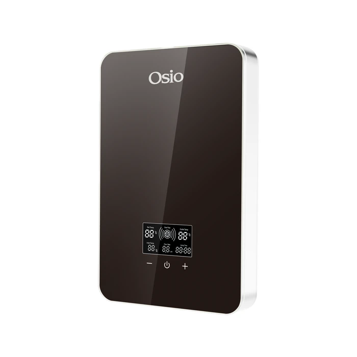 Osio Bathroom Wall Mounted Electric Instant Water Heater Black 8.5 kW With Digital Display