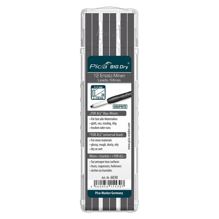 Μύτες Μηχανικών Μολυβιών Pica BIG DRY Refills FOR ALL graphite - SB