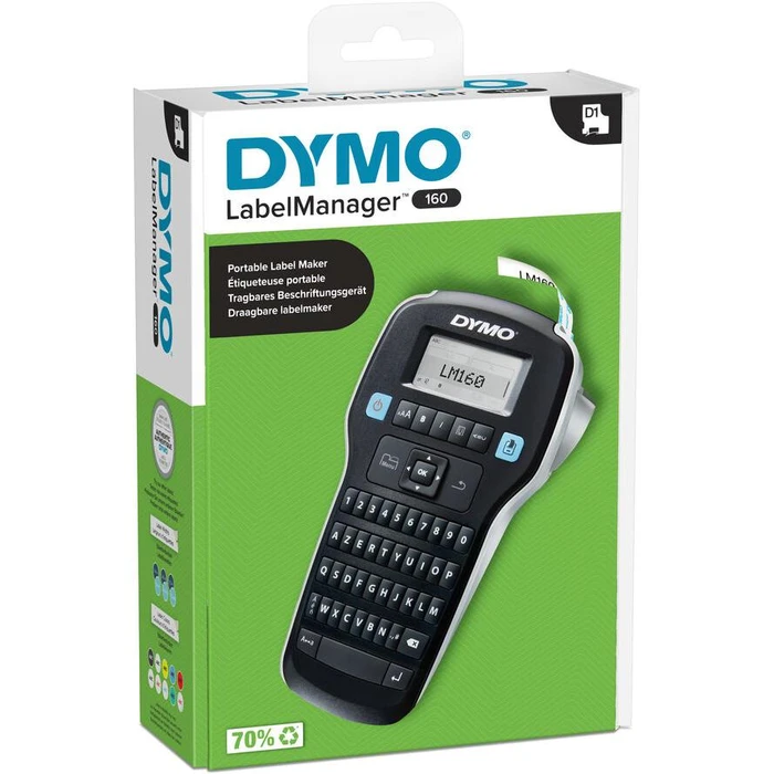 Ετικετογράφος Dymo LabelManager 160 6/9/12 mm D1-Tapes Azerty