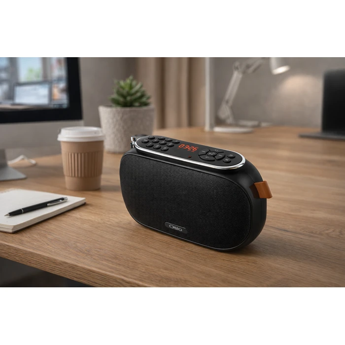 Osio OPR-3025 Φορητό Ψηφιακό Ραδιόφωνο Επαναφορτιζόμενο BT/FM με USB/TF/AUX (Μαύρο)