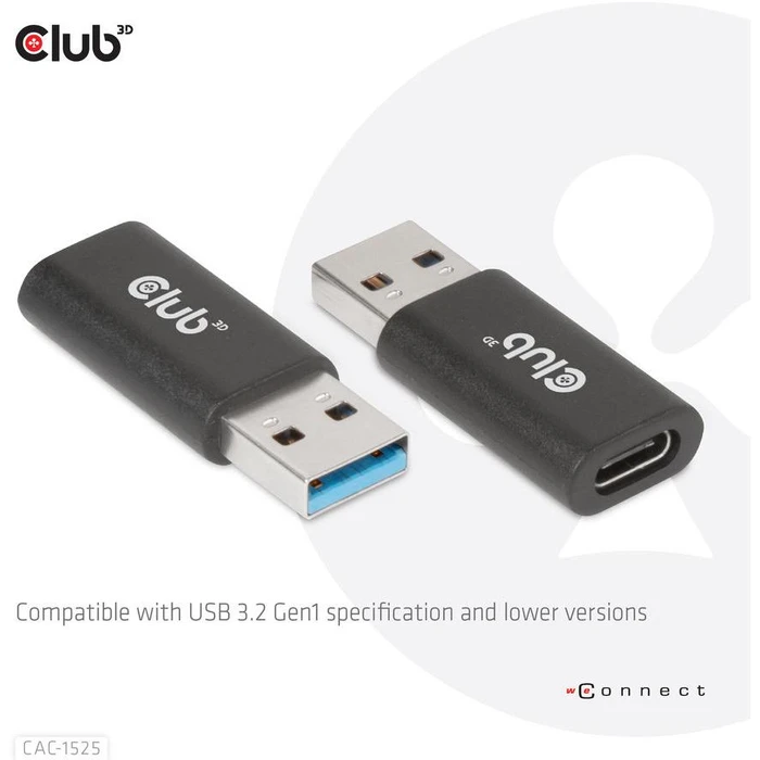 Αντάπτορας Club3D USB 3.2 Typ A <> USB 3.2 Typ C M / F retail