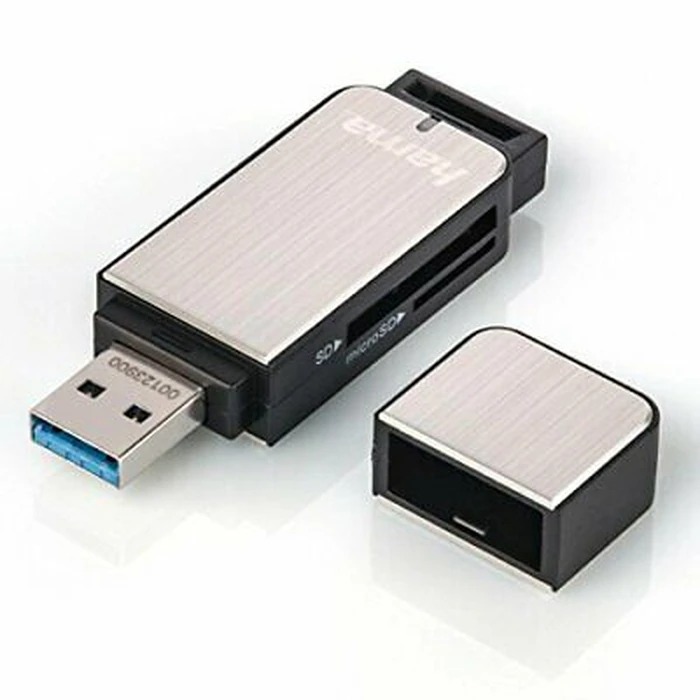 Card Reader Hama USB 3.0 Multi SD/microSD Alu black/silver