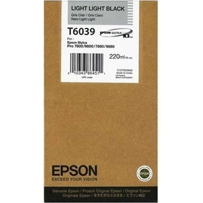 Μελάνι Epson light black T 603 220 ml T 6039