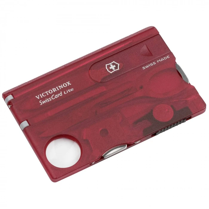 Σουγιάς Κάρτα Victorinox SWISSCARD LITE red transparent