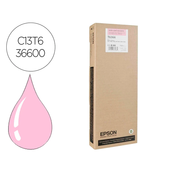 Μελάνι Epson vivid light magenta T 636 700 ml T 6366