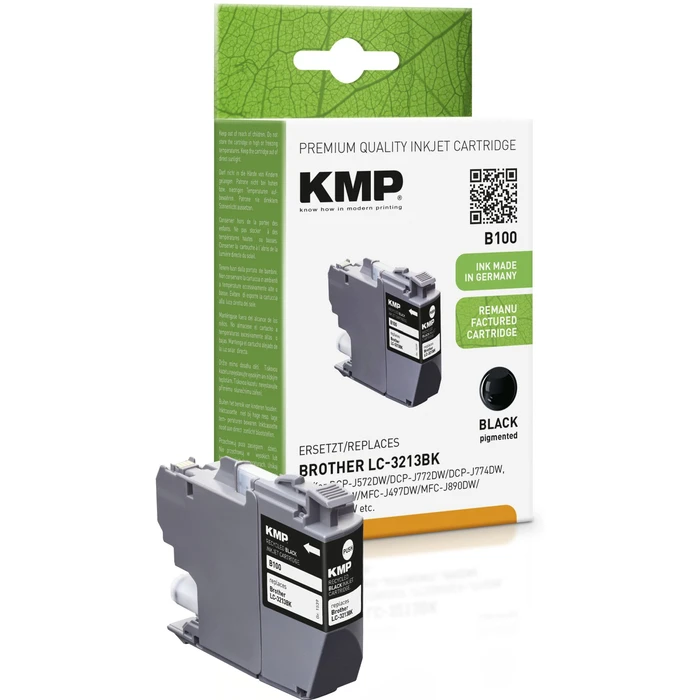 Μελάνι Συμβατό KMP B100 black w. Brother LC-3213BK