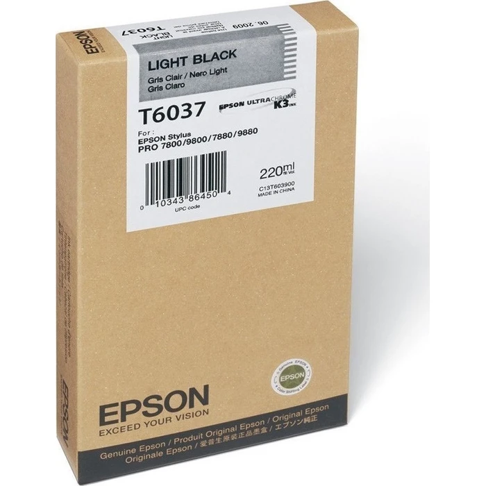 Μελάνι Epson light black T 603 220 ml T 6037