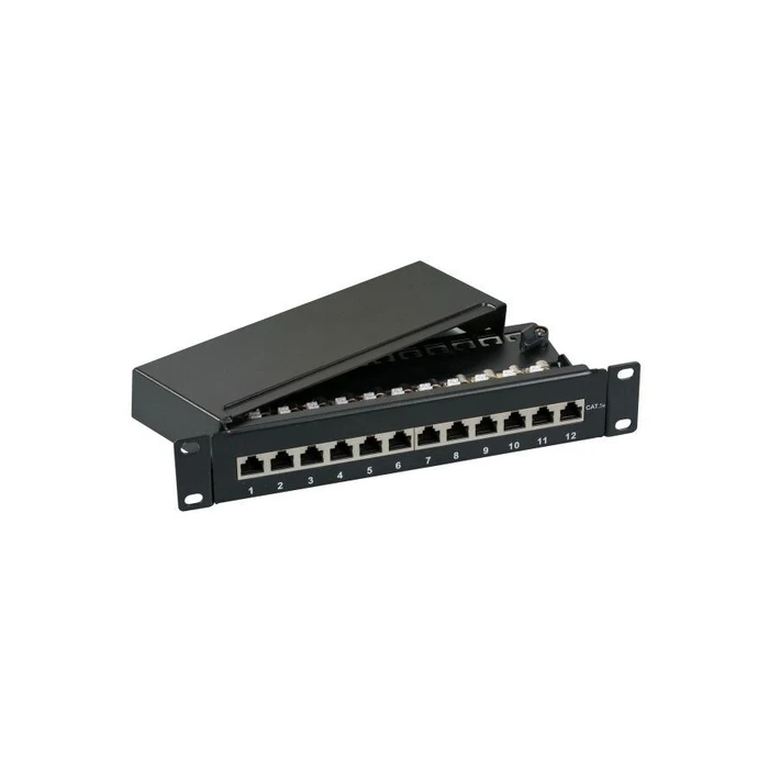 Patchpanel Δικτύου EFB Mini STP 12xRJ45 Cat.6A,10" 1HE,Black
