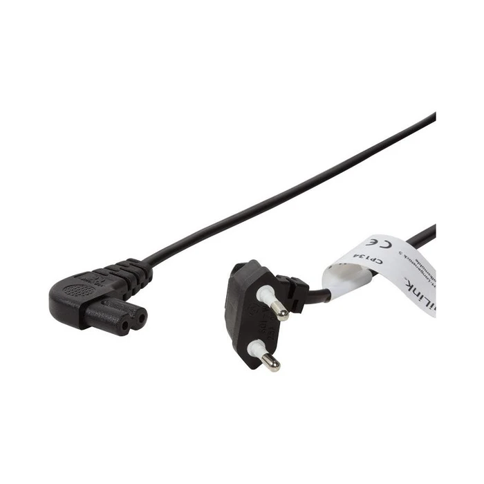 Καλώδιο Τροφοδοσίας LogiLink Euro plug 90°IEC plug 90°0.75m bk