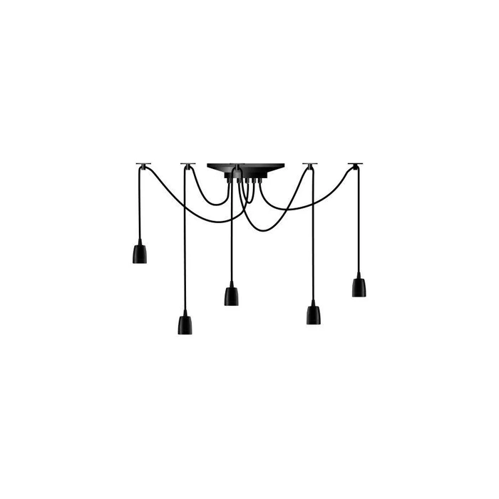 Φωτιστικό Οροφής Segula pendant lamp Phoenix 5er porcelain black max 60W