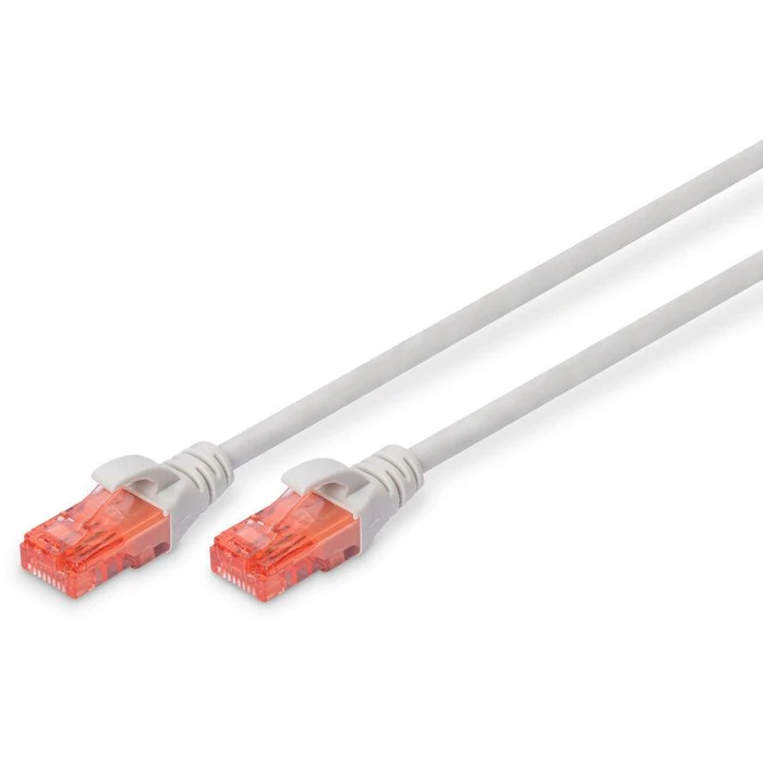 Καλώδιο Δικτύου Digitus Cat6 U/UTP 2xRJ45 0.25m Gray lever protection
