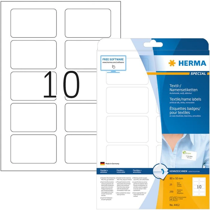Ετικέτες Herma A4 80x50 mm separable White removable 250 pcs