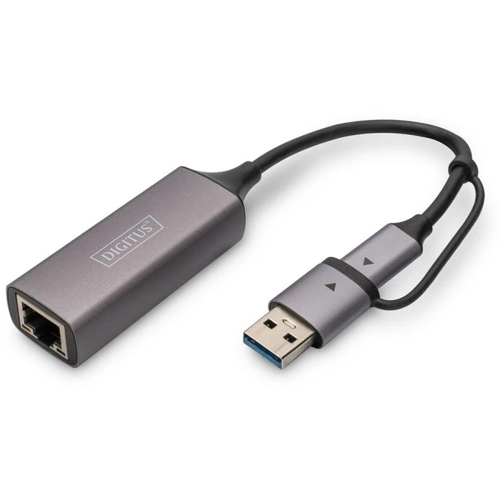 Αντάπτορας Δικτύου USB Digitus USB-C Gigabit 2.5G USB-C+USB A