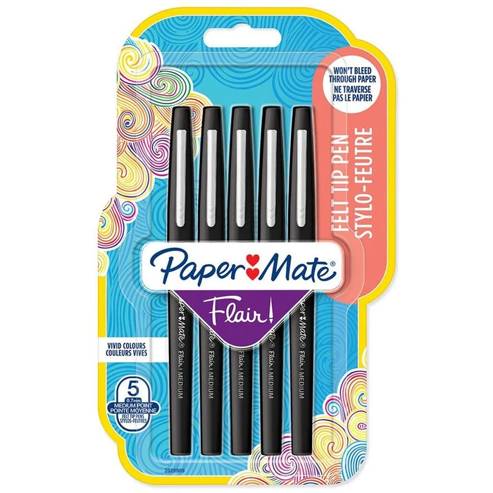 Στυλό Papermate fiber pen Flair B 5 Stk black