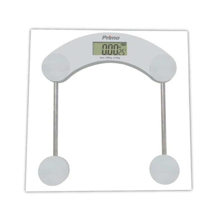 Ζυγαριά Σώματος Primo PRBS-40455 180Kg Υάλινη Γκρι