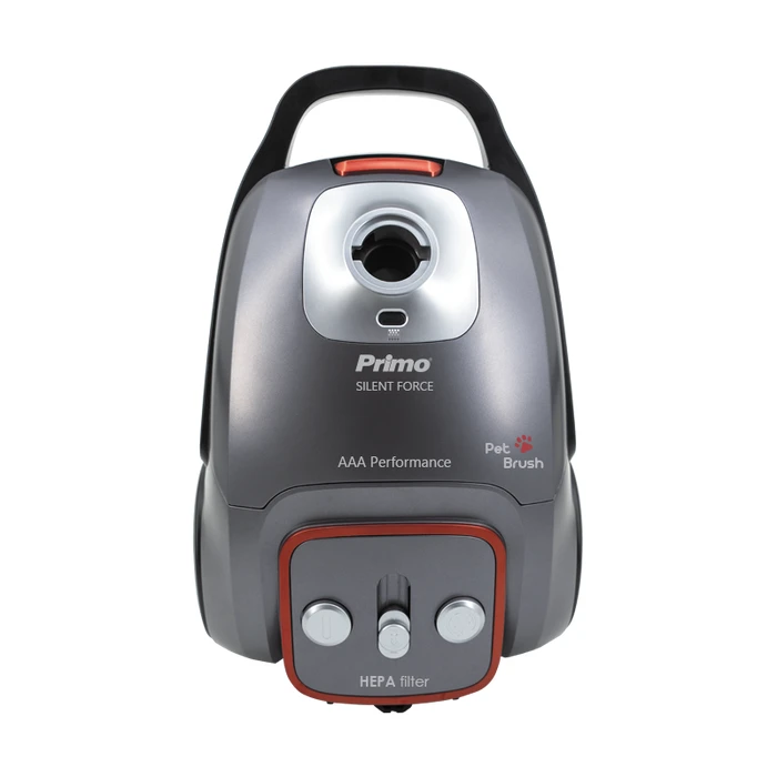 Ηλεκτρική Σκούπα Primo PRVC-40489 AAA Silent Force, με PET 700W 3.0L Ανθρακί/Κόκκινη