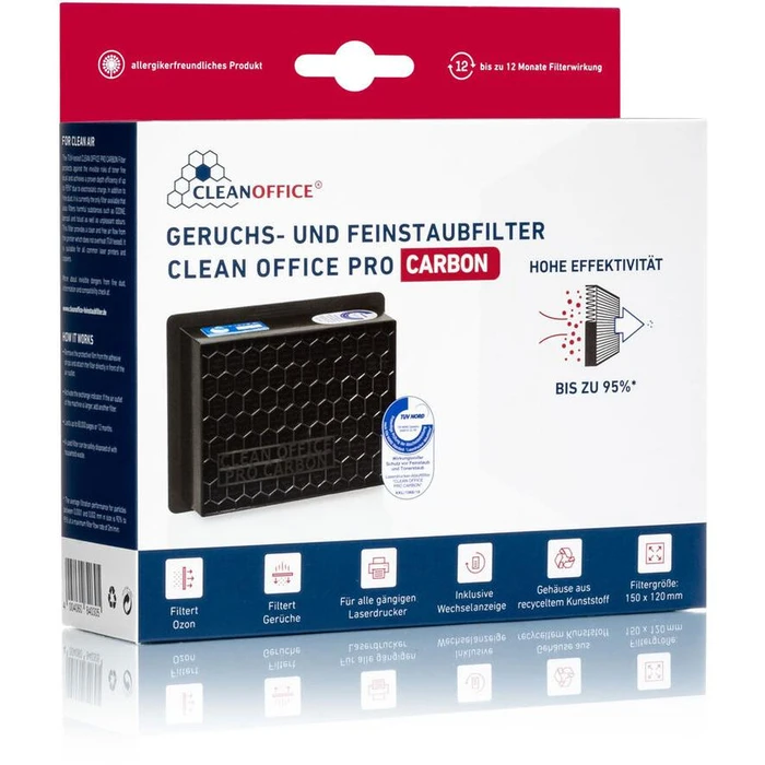 Φίλτρο Εκτυπωτών Cleanoffice Carbon 150x120x50mm 1ps.