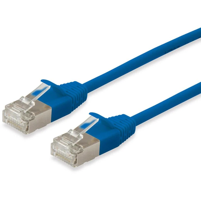 Καλώδιο Δικτύου Equip Cat6A F/FTP 2xRJ45 7.50m Blue Slim LSZH