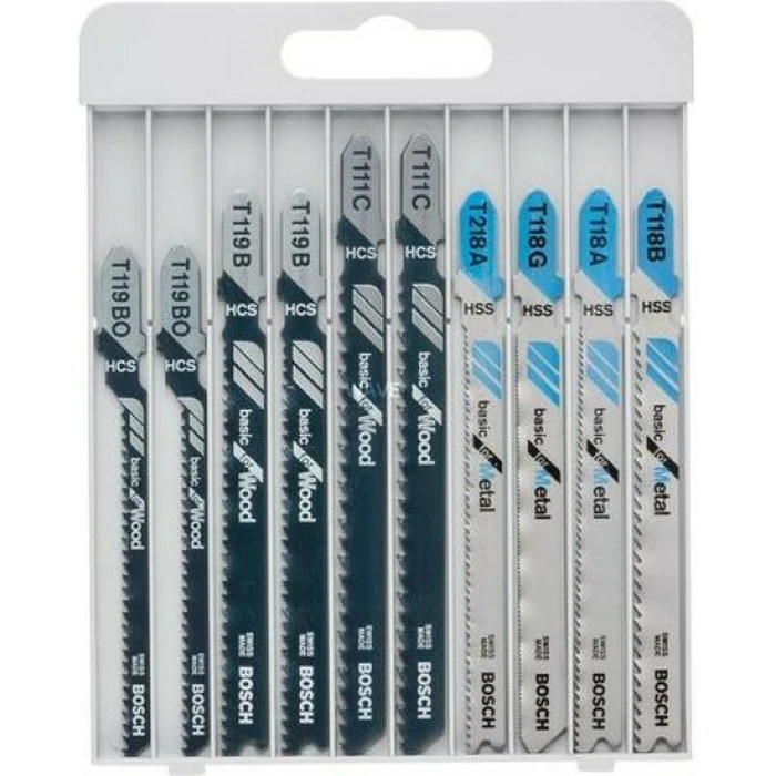 Λάμες Σέγας Bosch 10 pcs. Blad Kit basic for Metal and Wood