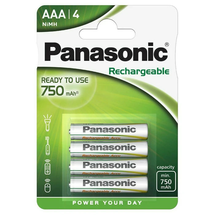 Επαναφορτιζόμενες Μπαταρίες 1x4 Panasonic NiMH Micro AAA 750 mAh Rechargeable Evolta