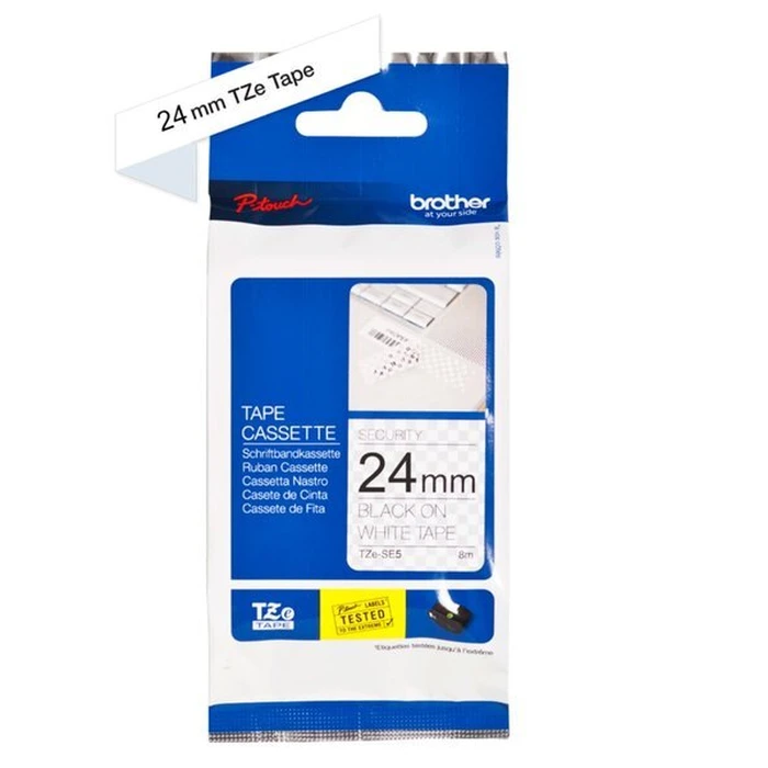 Ταινία Ετικετογράφου Brother P-Touch Pro Tape TZe-SE5 - 24mm x 8m - Black on White