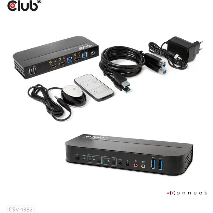 KVM Switch Club 3D 4K60Hz 2x HDMI > HDMI/2xUSB/Audio retail