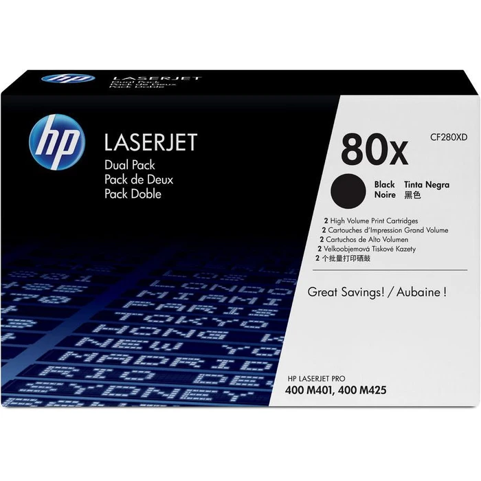 Toner HP CF280X black CF280XD doublepack