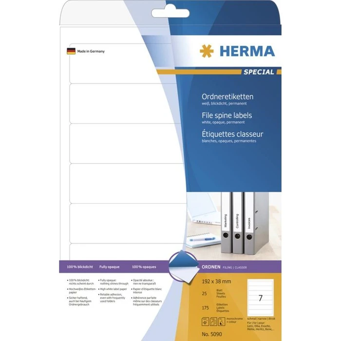 Ετικέτες Herma file labels A4 White 192x38 mm opaque 175 pcs.