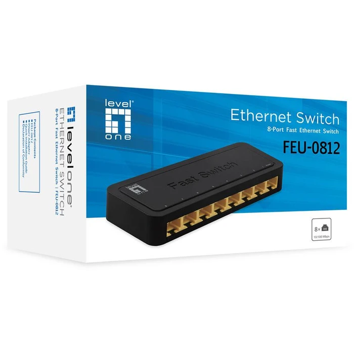 Network Switch LevelOne 8x FE FEU-0812 Plastic
