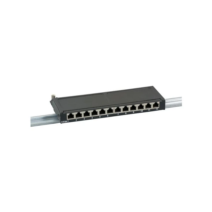 Patchpanel Δικτύου EFB Mini STP 12xRJ45 Cat.6A,10" 1HE,Black