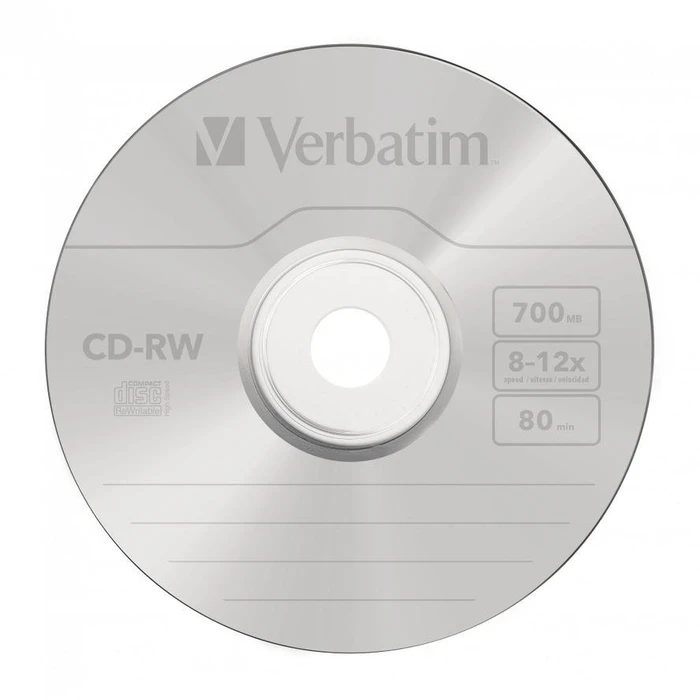 CD-RW Verbatim 700MB 10pcs Pack 12x JewelCase Scratchresist retail