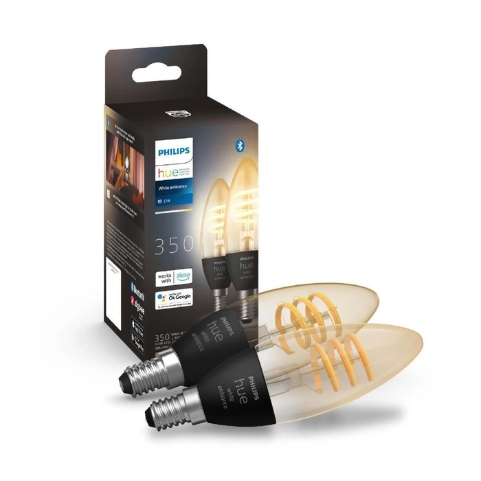 Λάμπα LED Philips Hue Candle E14 White Ambiance 4,9W 2-Pack