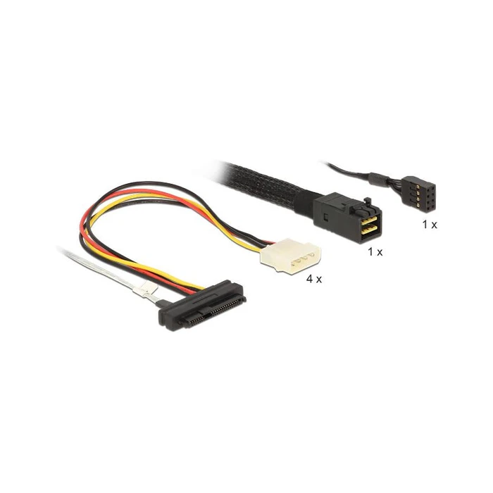 Καλώδιο Delock SAS Mini SAS HD -> 4x SAS 29Pin M/F 0.50m