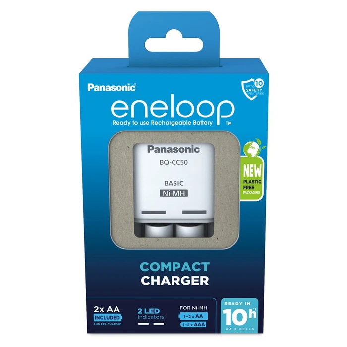 Φορτιστής Μπαταριών Panasonic Eneloop Compact BW-CC50 inkl. 2xAA K-KJ50MCD20E